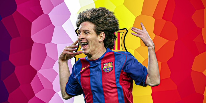 Lionel Messi playing for Barcelona.