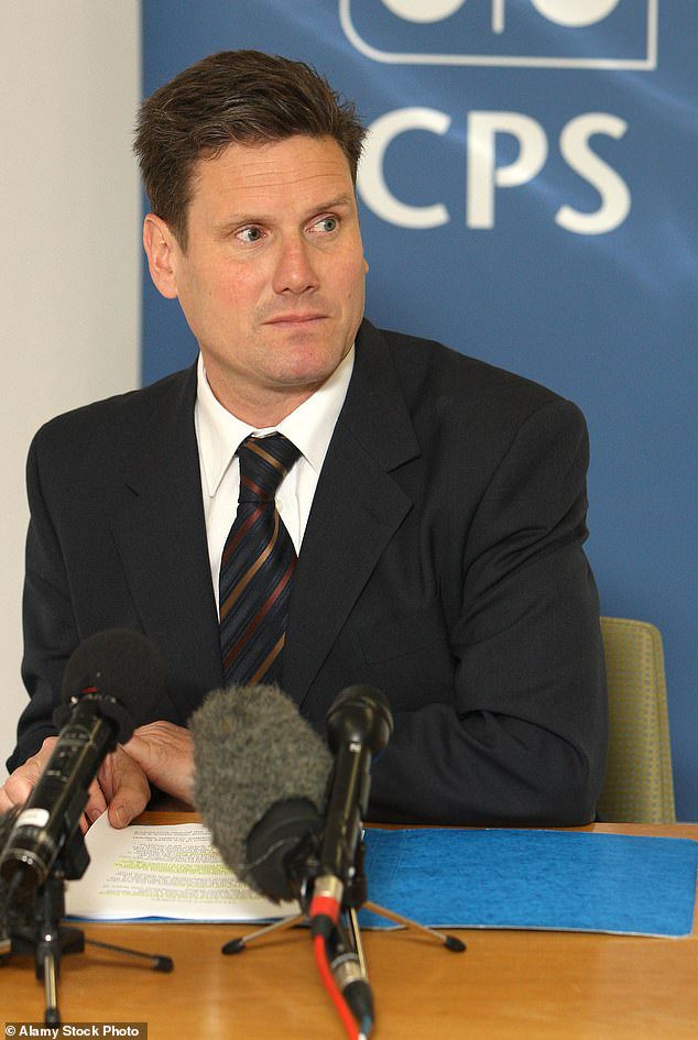 Fielding kept tight lipped on the inspiration behind the hotshot human rights lawyer Mark Darcy, who was rumoured to be modelled on Keir Starmer (Starmer pictured in 2009)