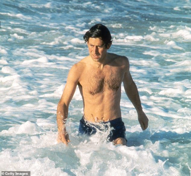 Prince Charles enjoys swimming in the sea at Bondi Beach during his tour of Australia in 1981