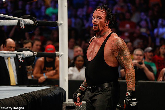 The Undertaker, whose real name is Mark Calaway, pictured during his WWE wrestling career