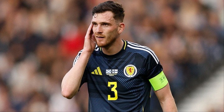 Andy Robertson in action for Scotland