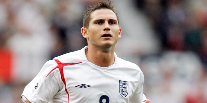 Frank Lampard in action for England