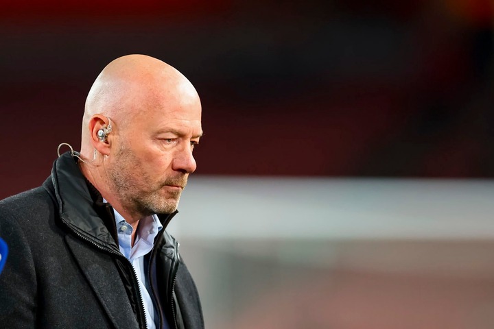 Alan Shearer looks on prior to the UEFA Champions League 2024/25 League Phase MD3 match between Arsenal FC and FC Shakhtar Donetsk at Emirates Stad...