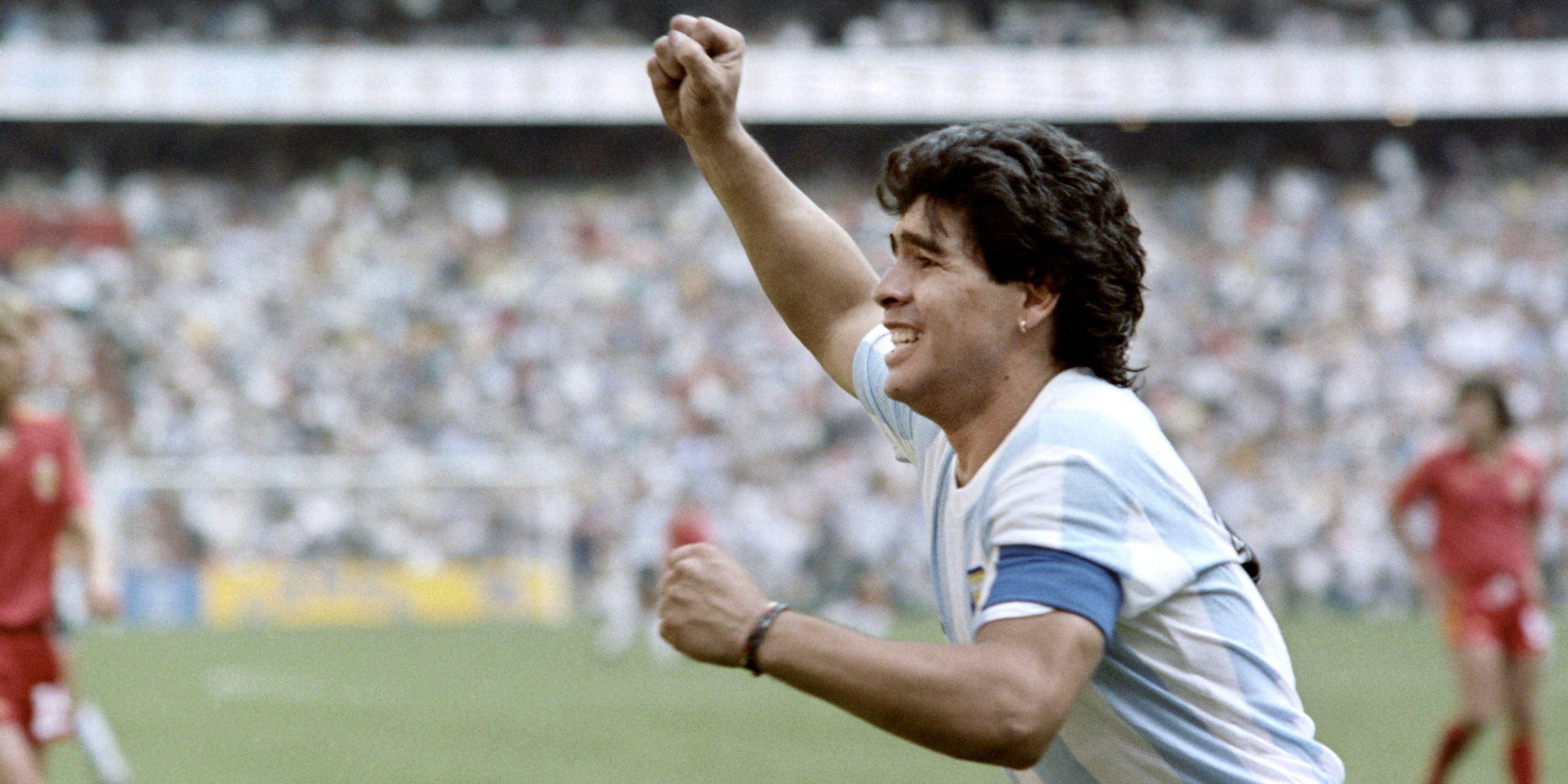 Argentinian forward Diego Maradona