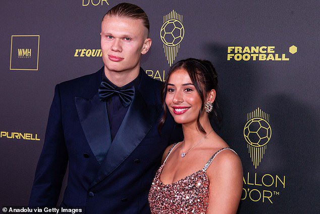 Manchester City forward Erling Haaland (left) finished second in last year's Ballon d'Or vote but he has reportedly slipped to sixth in the 2024 rankings