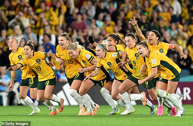 The Matildas have struggled since their groundbreaking top four finish at the FIFA World Cup (pictured, the team beating France to make the semi finals of the tournament)