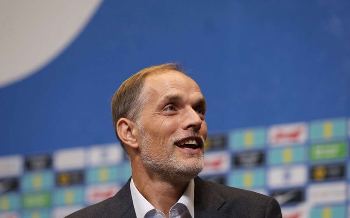 Thomas Tuchel manager of England during the England Press Conference at Wembley Stadium on October 16, 2024 in London, England. (Photo by Crystal Pix/MB Media/Getty Images)