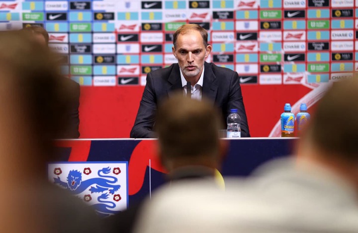 Thomas Tuchel, Manager of England, speaks to the media during a press conference as he is announced as the new England manager at Wembley Stadium on October 16, 2024 in London, England. (Photo by Ryan Pierse/Getty Images)