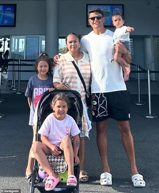 Souths fullback (pictured with his family last week) has reportedly dropped 5kg during the off-season and is ready to impress