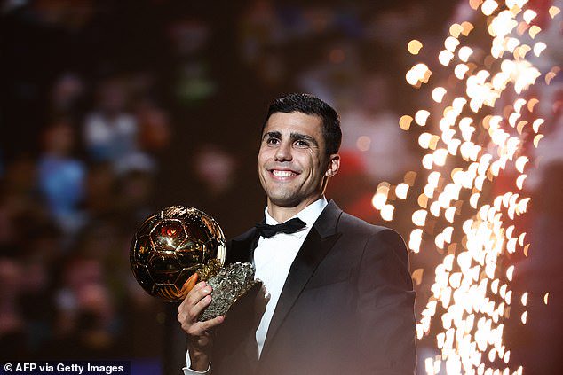 Rodri won the gong, leaving Real angered, as the club boycotted the ceremony in protest