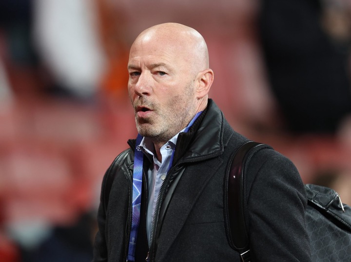 Alan Shearer TV presenter & former footballer looks on during the UEFA Champions League 2024/25 League Phase MD3 match between Arsenal FC and F...