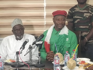 Bernard Mornarh with the Amir of the Ahmadiyya Muslim Mission in Accra