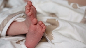 File photo of the feet of a new baby