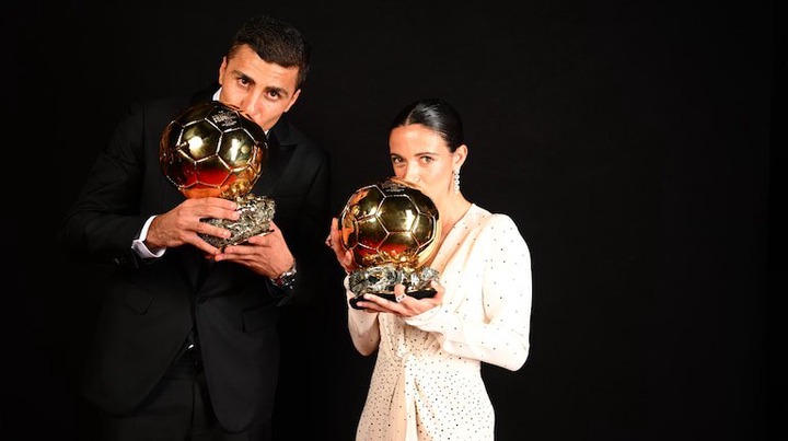 Spanish midfielders Rodri and Aitana Bonmatí won the men's and women's Ballon d'Or award