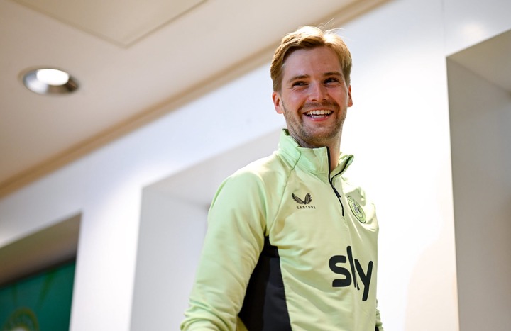 Dublin , Ireland - 31 May 2024; Goalkeeper Caoimhin Kelleher during a Republic of Ireland press conference at FAI Headquarters in Abbotstown, Dublin.