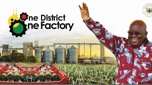 One District One Factory initiative was commissioned by President Akufo-Addo in 2018