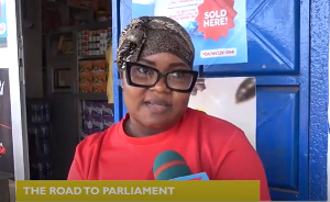 A Ketu South resident sharing her opinions about the NPP