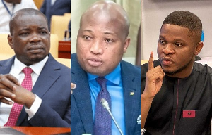 L-R: Kwame Agbodza, Okudzeto Ablakwa and Sammy Gyamfi