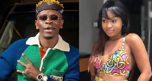 Shatta Wale [L] and Efia Odo