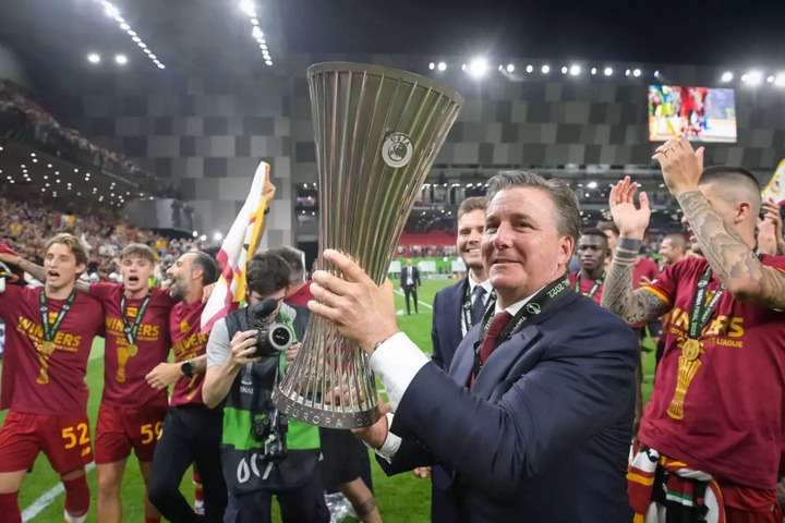 Dan Friedkin was present at Roma's 2022 Conference League triumph (Credit:Getty)