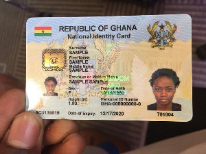 A sample of the Ghana card