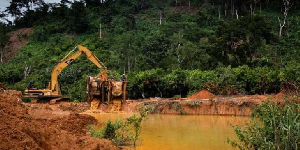 Galamsey activities destroying forest reserves and polluting river bodies