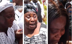 Justine’s mother, (Extreme L), other mourners captured in immense grief at the funeral