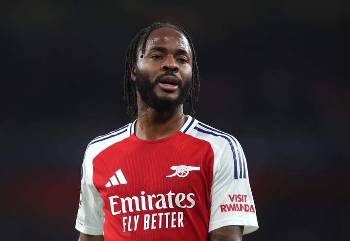 Arsenal's Raheem Sterling during the UEFA Champions League 2024/25 League Phase MD3 match between Arsenal FC and FC Shakhtar Donetsk at Emirates St...