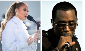 Jennifer Lopez (L), and Sean 'Diddy' Combs (R)