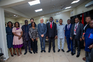 Dr Adutwum with some of the dignitaries after their meeting