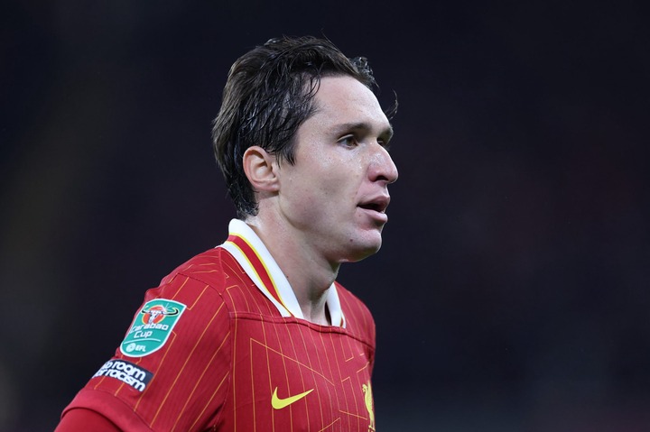 Federico Chiesa of Liverpool during the Carabao Cup Third Round match between Liverpool and West Ham United at Anfield on September 25, 2024 in Liv...