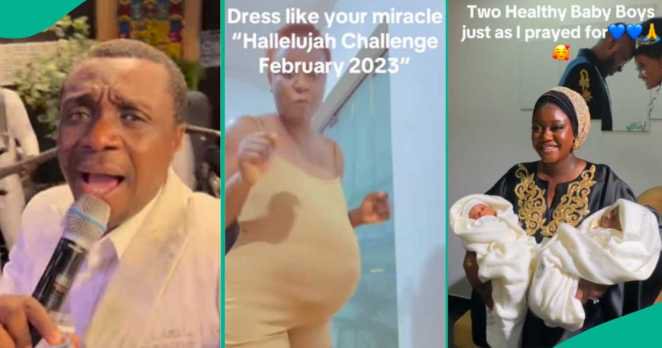 Nigerian Woman Who Wore Fake Baby Bump During Hallelujah Challenge Welcomes Twins, Shares Testimony