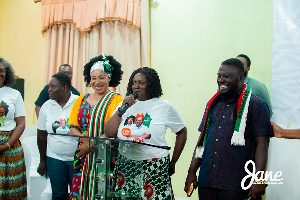 Prof. Jane Naana Opoku-Agyemang with other NDC party executives at camapaign rally