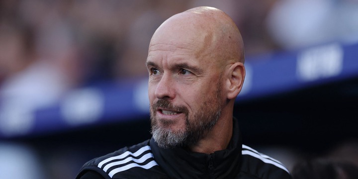 Manchester United boss Erik ten Hag watching on from the touchline