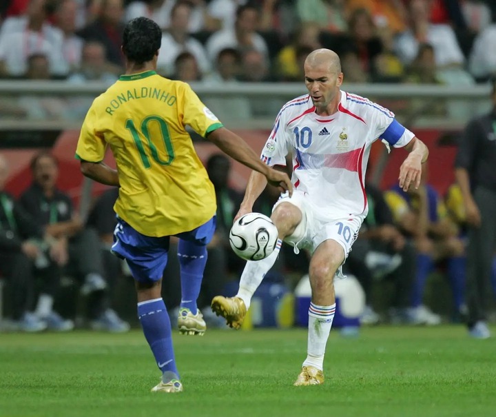 Ronaldinho and Zinedine Zidane. (