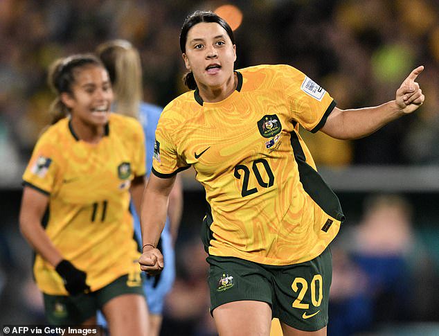 Sam Kerr didn't feature in the Matildas impressive 2-1 win over Germany as she continues to recover from an ACL injury - but she made her presence felt on Instagram