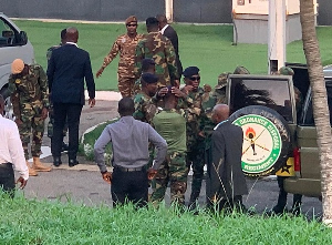 Soldiers at Parliament on Tuesday, October 22, 2024