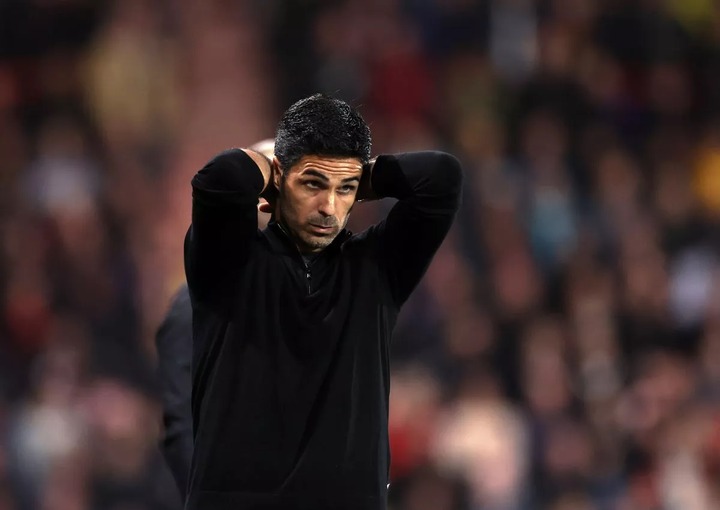 Arsenal boss Mikel Arteta reacts during the defeat to Bournemouth