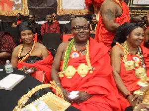 Dr. Anthony Adade clad in mourning cloth honouring the life and legacy of his late mother