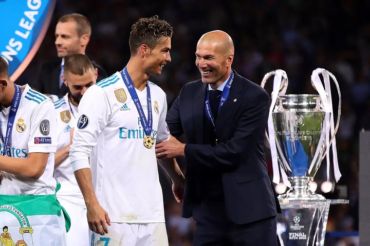 Cristiano Ronaldo and Zinedine Zidane. (