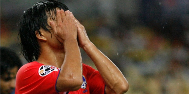 South Korea's Choi Sung-kuk react during the 2007 AFC Asian Cup