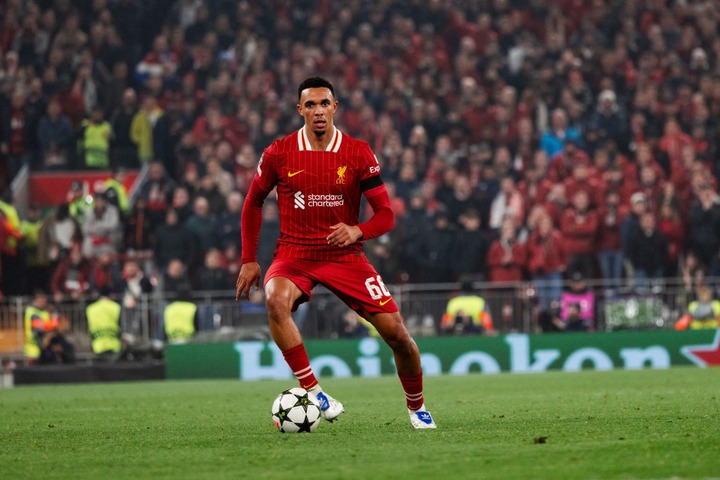 (THE SUN OUT, THE SUN ON SUNDAY OUT) Trent Alexander-Arnold of Liverpool during the UEFA Champions League 2024/25 League Phase MD4 match between Li...