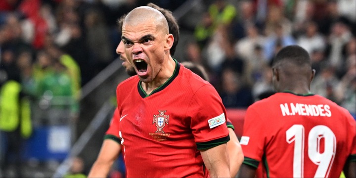 Pepe celebrates last-ditch tackle for Portugal