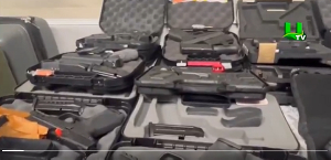 The impounded items include 53 pistols, 74 magazines, and 65 live rounds of ammunition