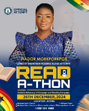 Fiador Morkporkpor is set to make her attempt on December 26, 2024, in Accra