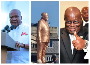 John Mahama has criticised Akufo-Addo over statue erection