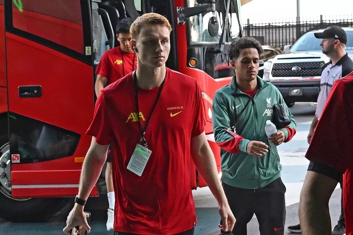 Sepp van den Berg of Liverpool arrives for the pre season friendly match between Arsenal FC and Liverpool FC at Lincoln Financial Field 