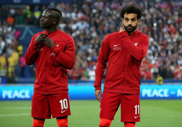 Sadio Mane and Mohamed Salah line-up ahead of the 2022 Champions League final against Real Madrid