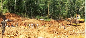 File photo of a galamsey site