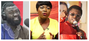 Ghanaian media personality Okatakyie Afrifa-Mensah, Afia Pokua (Vim Lady), and Prophet Opambour